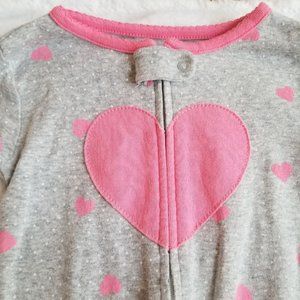Carters Heart Footie Pajamas for Girls